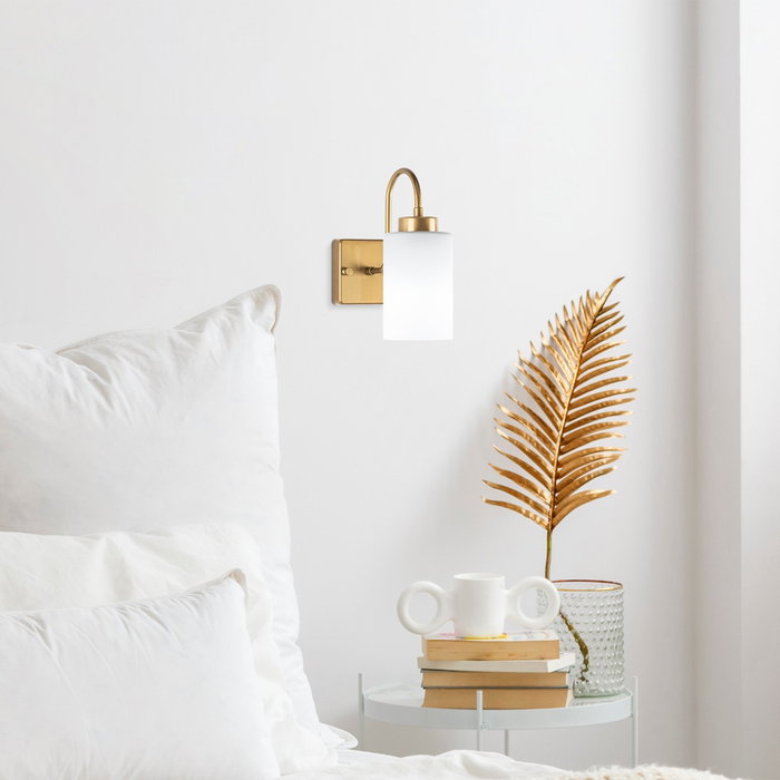 Opviq Lámpara de pared Blanco y Oro Opviq Lámpara de pared Blanco y Oro